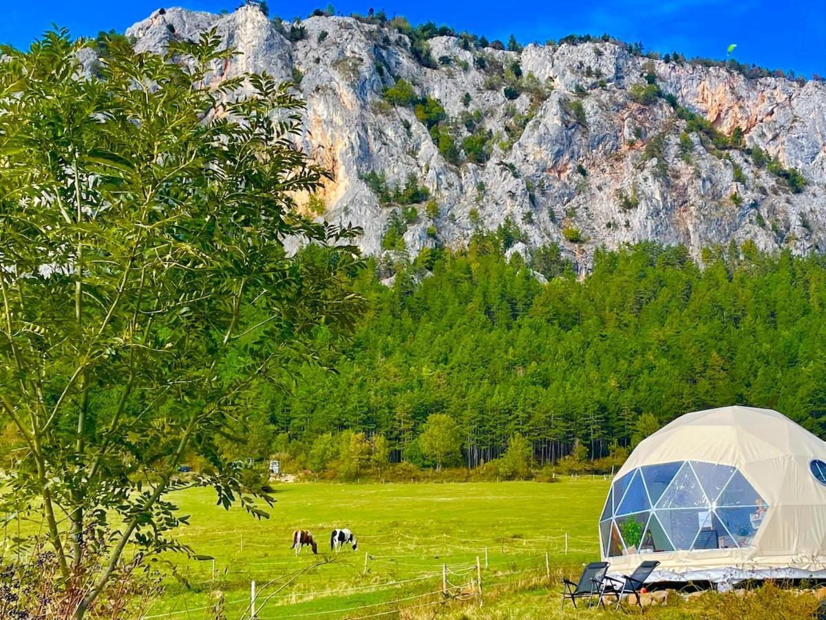 Glamping Hohe Wand - Zelt Mit Sternenfenster Und Whirlpool Hotel Maiersdorf Exterior foto