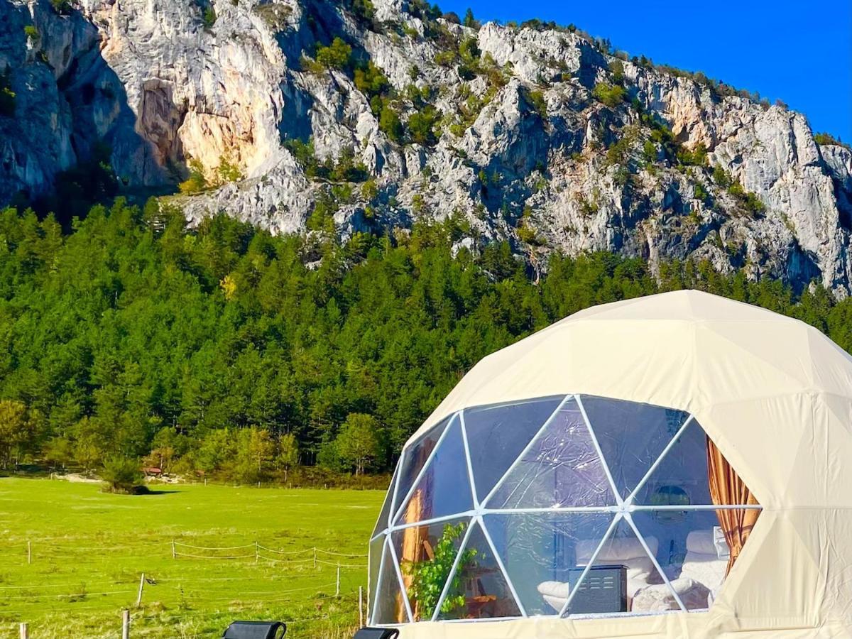 Glamping Hohe Wand - Zelt Mit Sternenfenster Und Whirlpool Hotel Maiersdorf Exterior foto